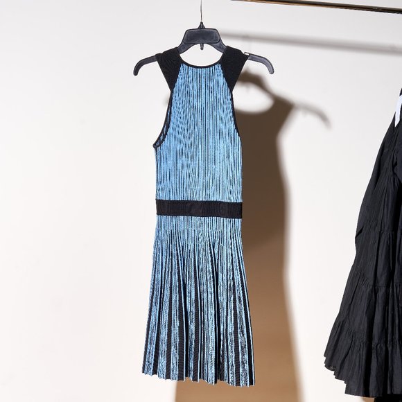 Opening Ceremony Moon Blue Fit and Flare Dress - Picture 2 of 2